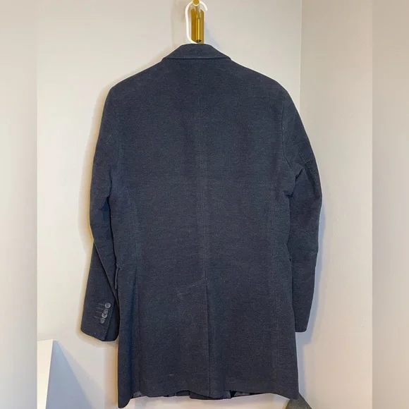 Men’s Wool blue Trench Coat Size M - Picture 2 of 3